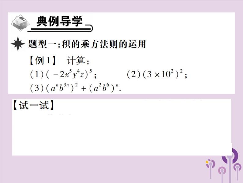 八年级数学上册14《整式的乘法与因式分解》14-1整式的乘法14-1-3积的乘方习题课件第3页