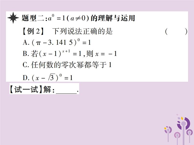 八年级数学上册14《整式的乘法与因式分解》14-1整式的乘法14-1-4整式的乘法第4课时同底数幂的除法习题课件第5页