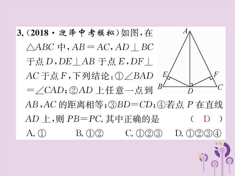 八年级数学上册第13章轴对称双休作业（四）作业课件04