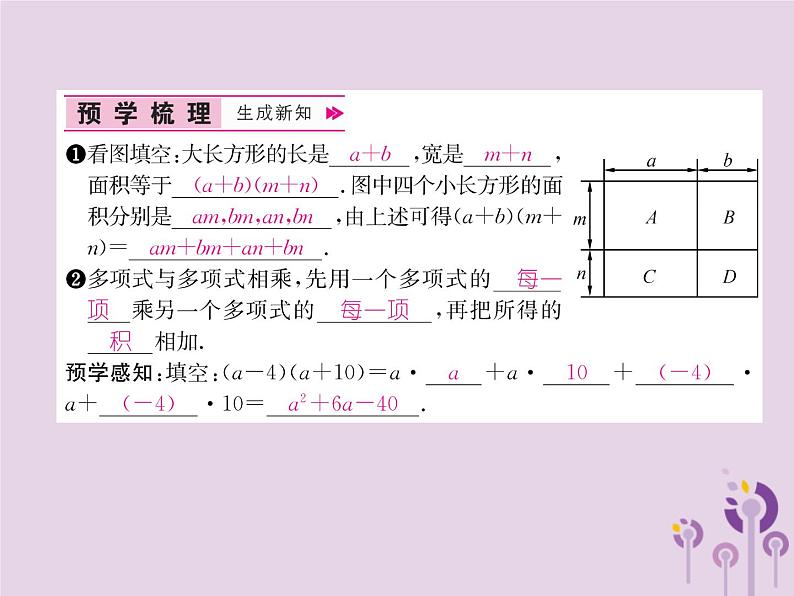 八年级数学上册第14章整式的乘法与因式分解14-1整式的乘法14-1-4整式的乘法第3课时多项式乘以多项式作业课件第2页