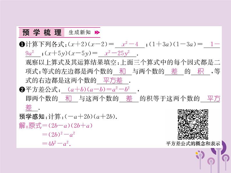 八年级数学上册第14章整式的乘法与因式分解14-2乘法公式14-2-1平方差公式作业课件02