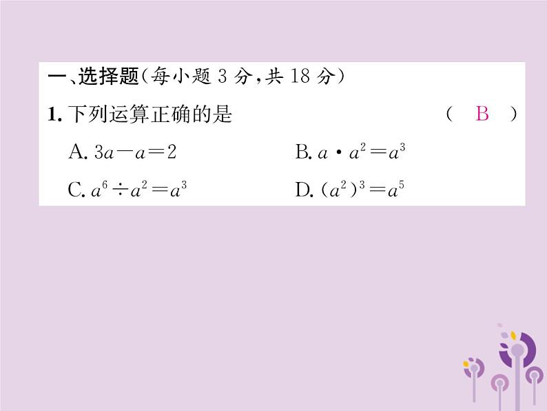 八年级数学上册第14章整式的乘法与因式分解双休作业（五）作业课件02