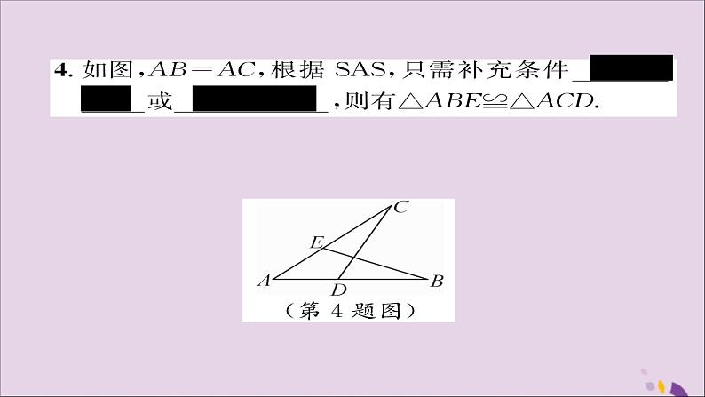 八年级数学上册第十二章全等三角形12-2三角形全等的判定第2课时用“SAS”判定三角形全等课件08