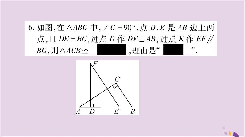 八年级数学上册第十二章全等三角形12-2三角形全等的判定第3课时三角形全等的判定（三）（ASA，AAS）习题课件第5页