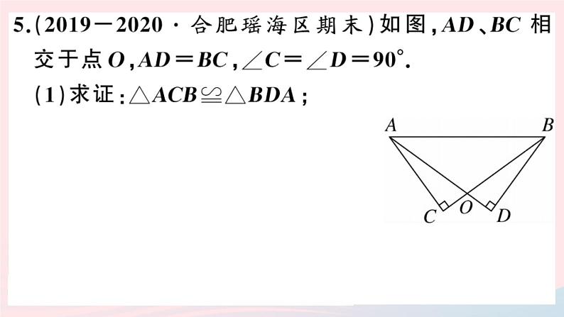 八年级数学上册第十二章全等三角形12-2三角形全等的判定第4课时斜边、直角边课件07