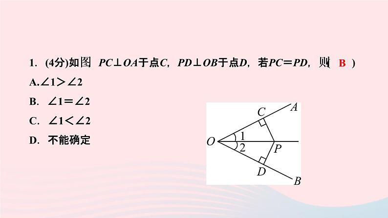 八年级数学上册第十二章全等三角形12-3角的平分线的性质第2课时角的平分线的判定作业课件新版新人教版第3页