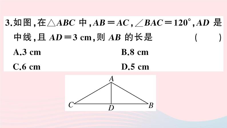 八年级数学上册第十三章轴对称13-3等腰三角形2等边三角形第2课时含30°角的直角三角形的性质课件04
