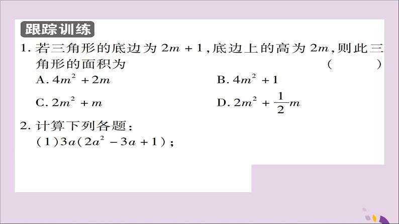 八年级数学上册第十四章《整式的乘法与因式分解》14-1整式的乘法14-1-4整式的乘法（第2课时）课件06