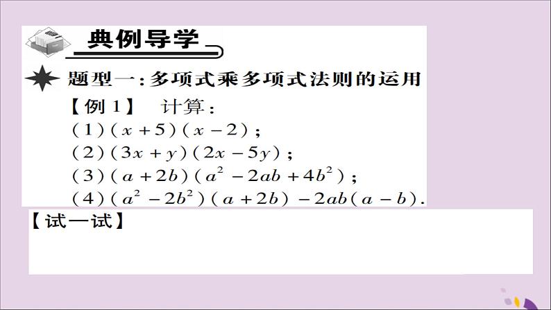 八年级数学上册第十四章《整式的乘法与因式分解》14-1整式的乘法14-1-4整式的乘法（第3课时）课件03