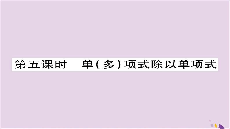 八年级数学上册第十四章《整式的乘法与因式分解》14-1整式的乘法14-1-4整式的乘法（第5课时）课件01