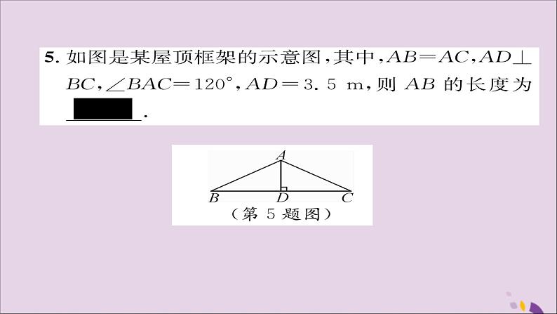 八年级数学上册第十三章轴对称13-3等腰三角形13-3-2等边三角形第2课时含30°角的直角三角形的性质课件06