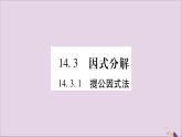八年级数学上册第十四章整式的乘法与因式分解14-3因式分解14-3-1提公因式法习题课件