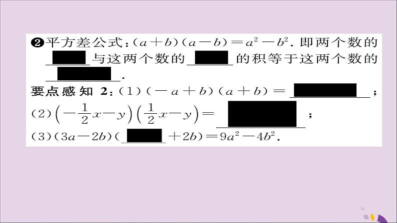 八年级数学上册第十四章整式的乘法与因式分解14-2乘法公式14-2-1平方差公式课件第3页