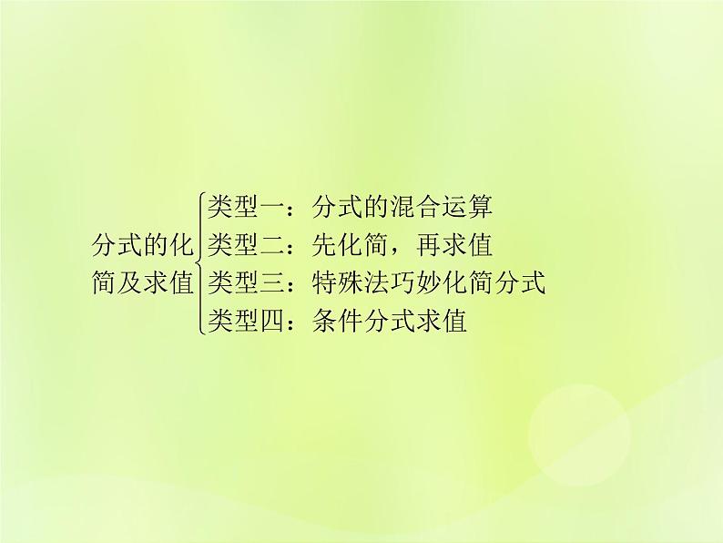 八年级数学上册第十五章分式微专题5如何进行分式的化简与求值导学课件03