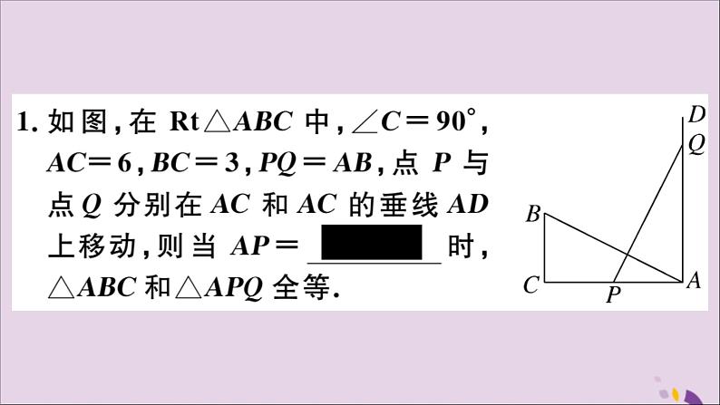 八年级数学上册难点探究专题动态变化中的三角形全等习题讲评课件（新版）新人教版02