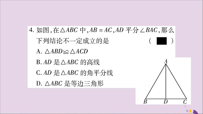 八年级数学上册双休作业（6）习题课件第5页