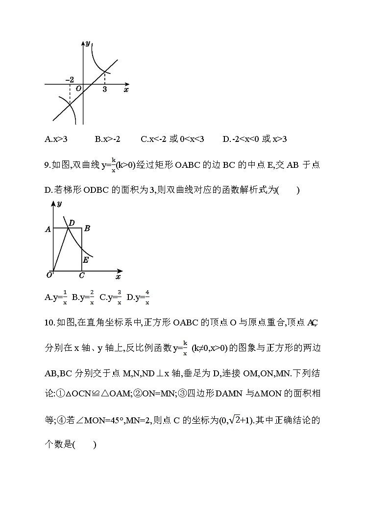 九年级数学下册期末专项复习含答案解析反比例函数 练习03