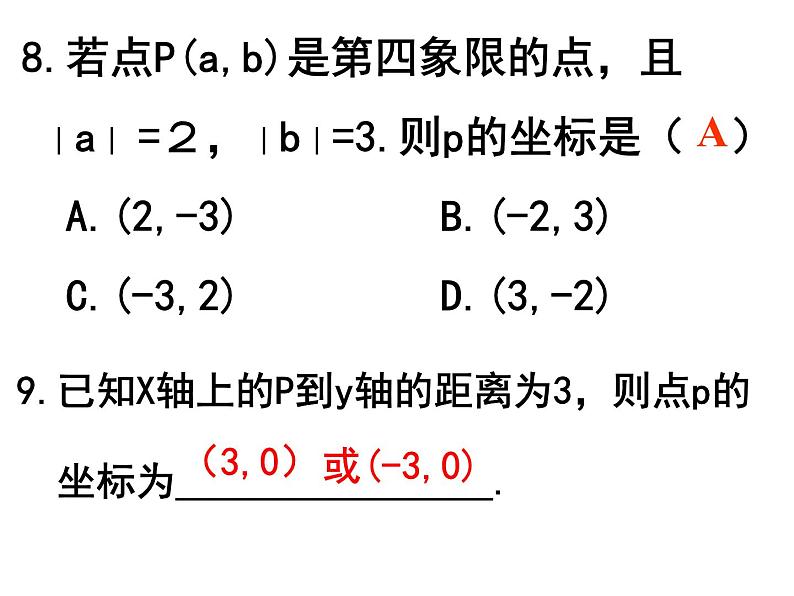 7.1.2 平面直角坐标系(2) PPT课件-人教七下第7页