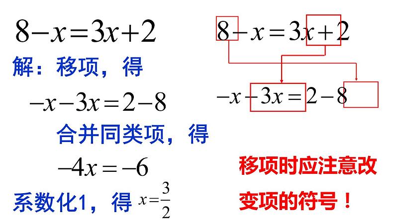 3.2.2 移项 PPT课件-人教版七上08