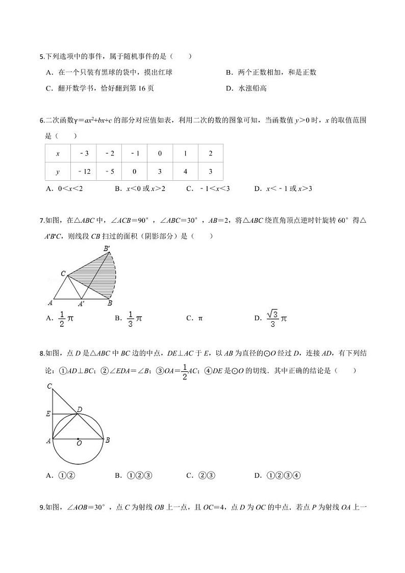 2020-2021学年人教版九年级数学上册课时同步练 本册检测卷（提高卷）（原卷版）02