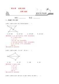 人教版八年级上册12.1 全等三角形精品精练