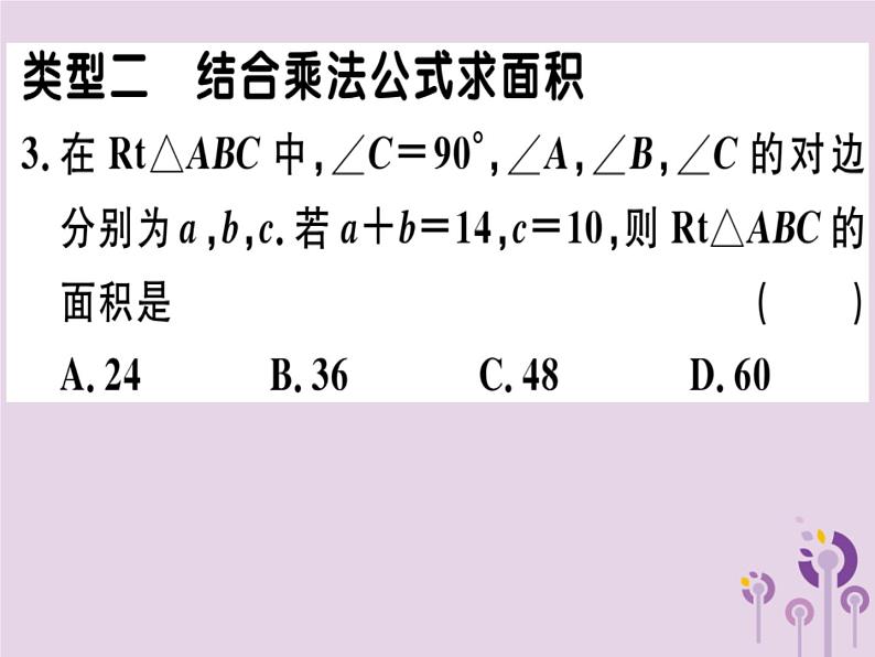 2019春八年级数学下册2微专题勾股定理与面积问题（期末热点）习题课件04