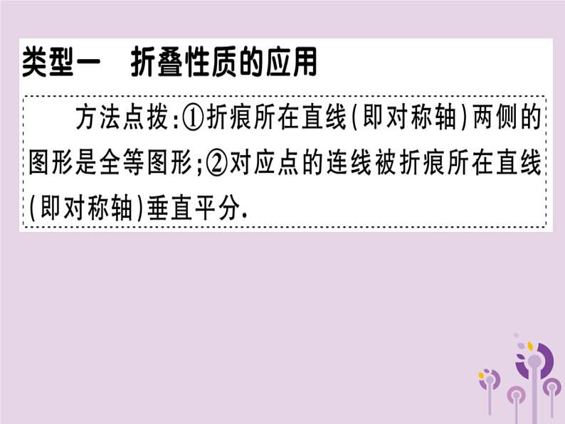 2019春八年级数学下册8微专题特殊四边形中的折叠问题（中考热点）习题课件01