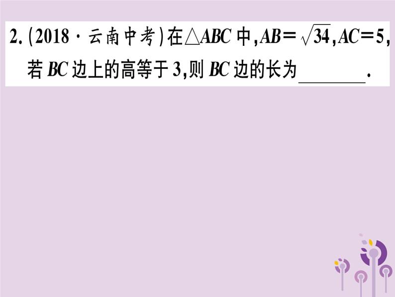 2019春八年级数学下册3微专题勾股定理中的思想方法（核心素养）习题课件03