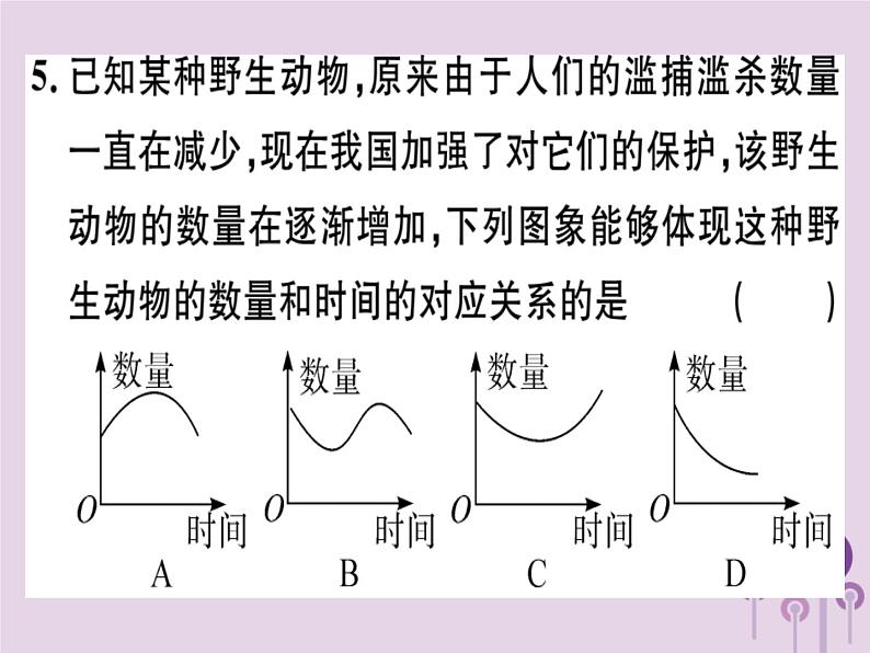 2019春八年级数学下册第十九章《一次函数》19-1变量与函数19-1-2-1函数的图象习题课件05