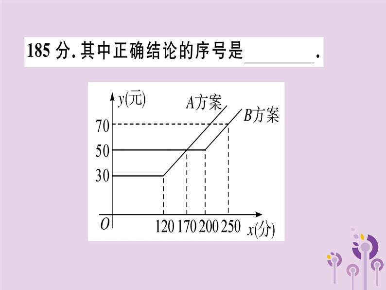 2019春八年级数学下册第十九章《一次函数》19-3课题学习选择方案习题课件第5页