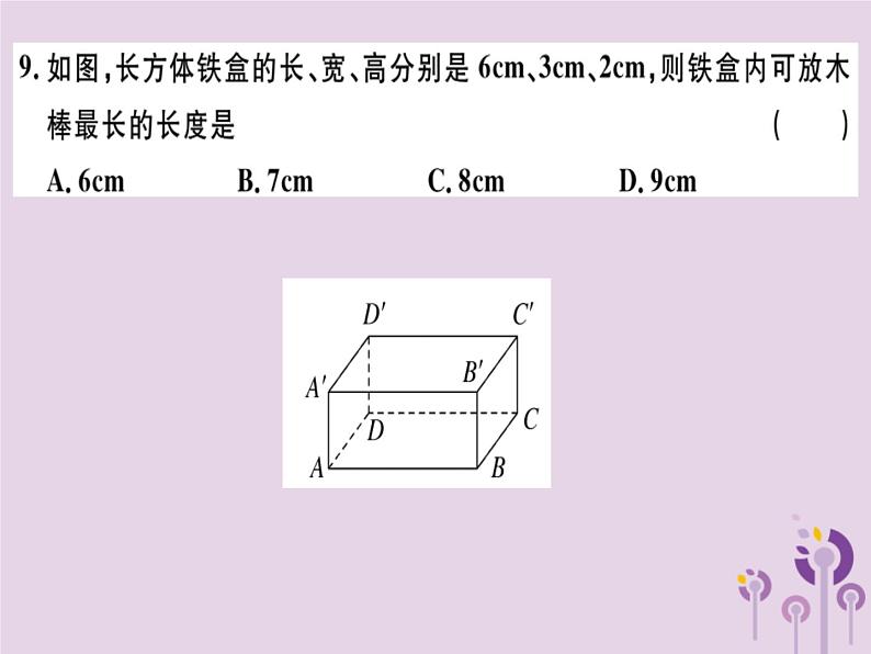 2019春八年级数学下册第十七章《勾股定理》检测卷习题课件06