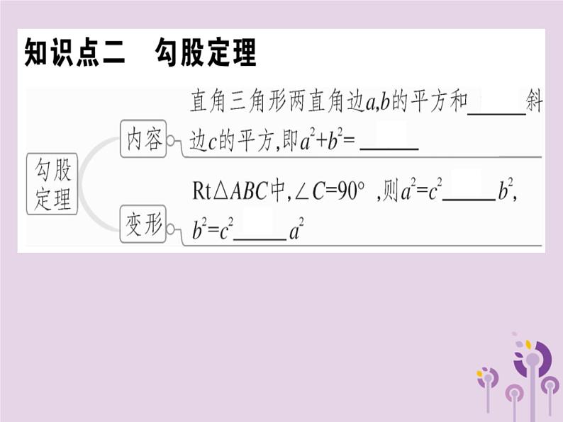 2019春八年级数学下册第十七章《勾股定理》17-1勾股定理17-1-1勾股定理习题课件05