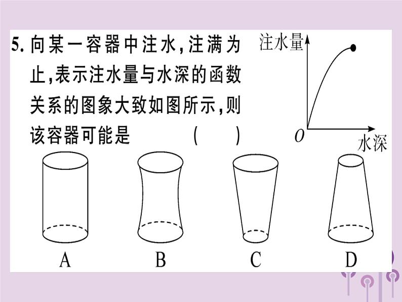 2019春八年级数学下册阶段综合训练五函数（测试范围19-1）习题课件第4页