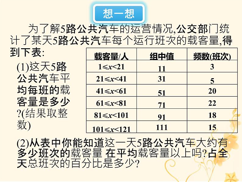 2019年春八年级数学下册第20章数据的分析20-1数据的集中趋势20-1-1平均数（第2课时）教材课件第2页