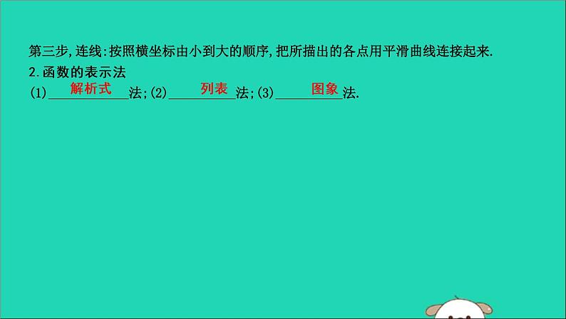 2019年春八年级数学下册第十九章一次函数19-1函数19-1-2函数的图象课件02