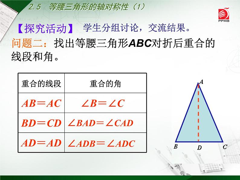 八年级上数学课件《等腰三角形的轴对称性》 (11)_苏科版第7页