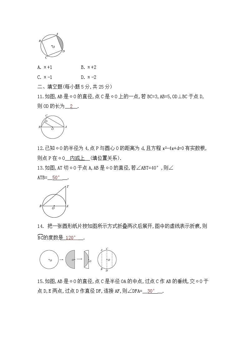 2020年中考数学复习靶向专题练 《圆》综合过关检测题03