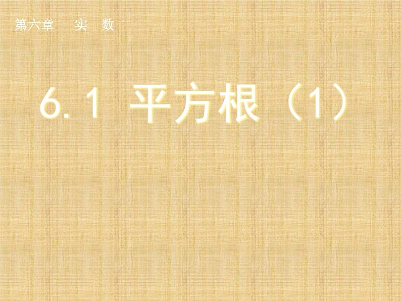 6.1 平方根（1）PPT课件01