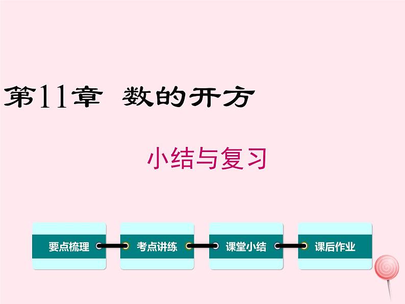 2019秋八年级数学上册第11章数的开方小结与复习课件01