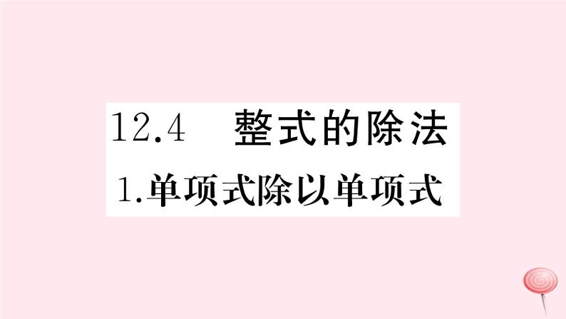 2019秋八年级数学上册第12章整式的乘除12-4整式的除法1单项式除以单项式习题课件01