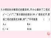 2019秋八年级数学上册第12章整式的乘除12-5因式分解第2课时运用平方差公式分解因式习题课件