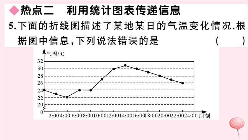 2019秋八年级数学上册第15章数据的收集与表示本章热点专练习题课件08