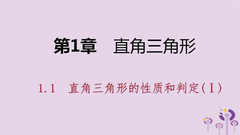 八年级下数学课件1-1   直角三角形的性质和判定(Ⅰ)_湘教版01