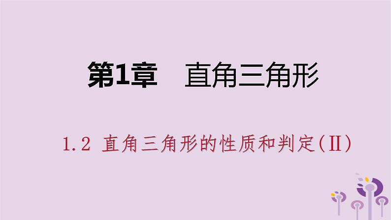 八年级下数学课件1-2 直角三角形的性质和判定(Ⅱ)_湘教版01