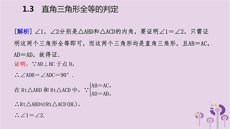 八年级下数学课件1-3   直角三角形全等的判定_湘教版05