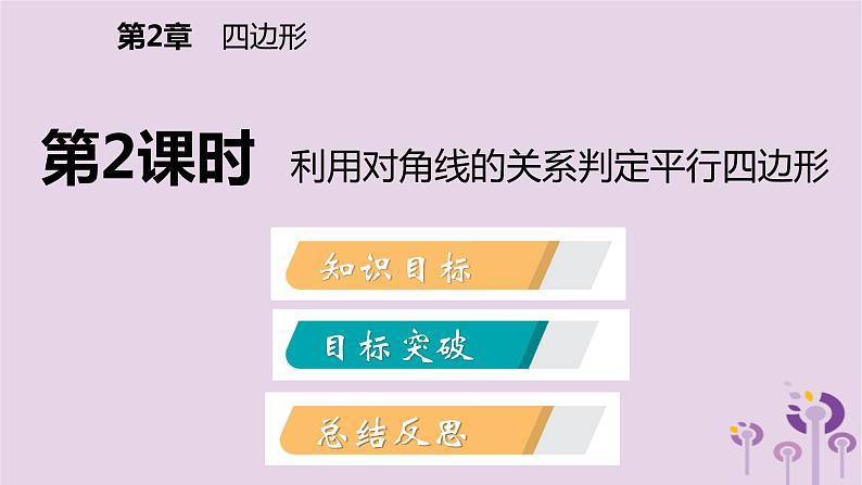 八年级下数学课件2-2   利用对角线的关系判定平行四边形_湘教版02