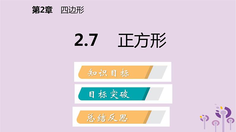 八年级下数学课件2-7 正方形_湘教版第2页