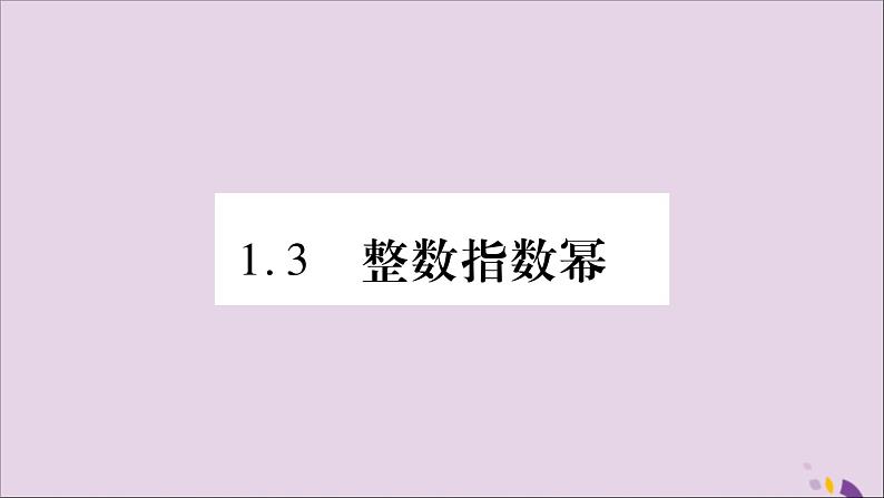 八年级数学上册第1章分式1-3整数指数幂1-3-1同底数幂的除法习题课件（新版）湘教版01