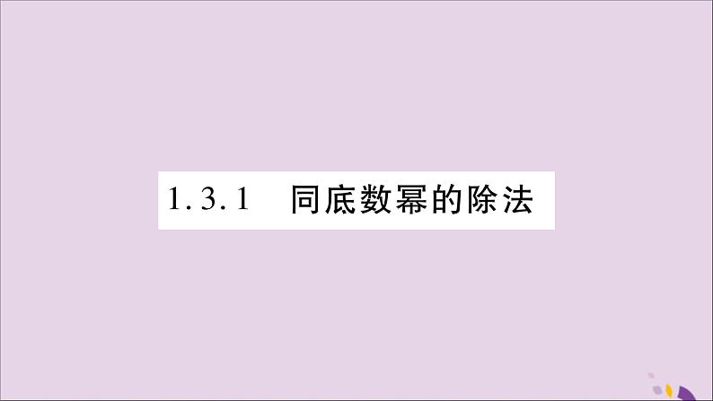 八年级数学上册第1章分式1-3整数指数幂1-3-1同底数幂的除法习题课件（新版）湘教版02