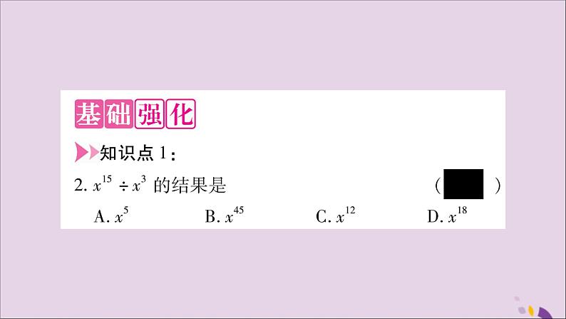 八年级数学上册第1章分式1-3整数指数幂1-3-1同底数幂的除法习题课件（新版）湘教版04